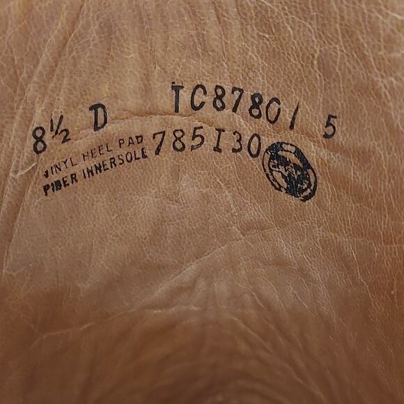 Vintage Levi's Mens Orange Tag | Brown | Leather Cowboy Boots Size 8.5D - Picture 10 of 12